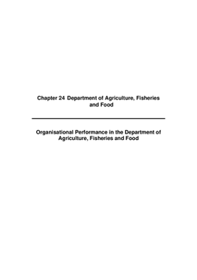 2008 Annual Report, Chapter 24 Department of Agriculture, Fisheries and Food Performance thumbnail