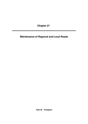2010 Annual Report, Chapter 27 Maintenance of Regional and Local Roads thumbnail