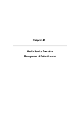 2009 Annual Report, Chapter 40 Health Service Executive Management of Patient Income thumbnail