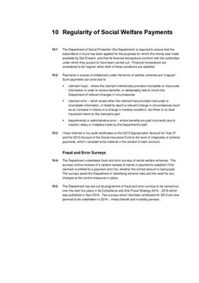 2013 Annual Report, Chapter 10: Regularity of Social Welfare Payments thumbnail