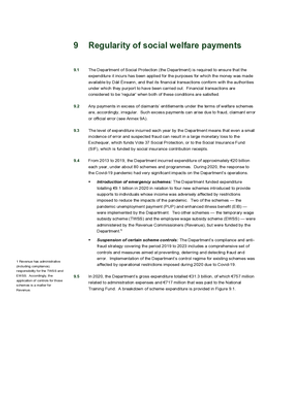 Chapter 9, Regularity of social welfare payments thumbnail