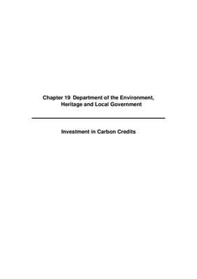 2008 Annual Report, Chapter 19 Department of the Environment Carbon Credits thumbnail