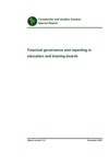 Special report 112 Financial governance and reporting in education and training boards thumbnail