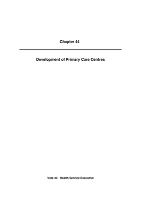 2010 Annual Report, Chapter 44 Development of Primary Care Centres thumbnail
