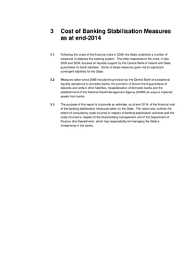 2014 Annual Report, Chapter 3: Cost of Banking Stabilisation Measures as at end 2014 thumbnail