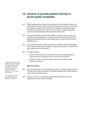 2017 Annual Report, Chapter 16: Control of private patient activity in acute public hospitals thumbnail