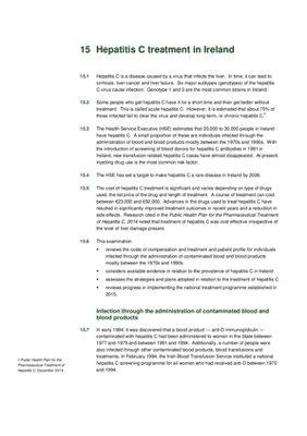 2017 Annual Report, Chapter 15: Hepatitis C treatment in Ireland thumbnail