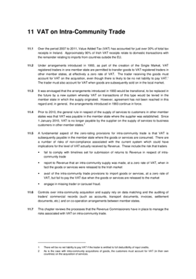 2011 Annual Report, Chapter 11: VAT on Intra Community Trade thumbnail
