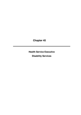 2009 Annual Report, Chapter 45 Health Service Executive Disability Services thumbnail