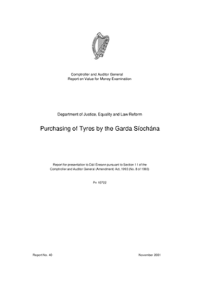 Special Report 40 Purchasing of Tyres by the Garda Síochána thumbnail