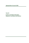 Vote 45 Further and Higher Education, Research, Innovation and Science thumbnail