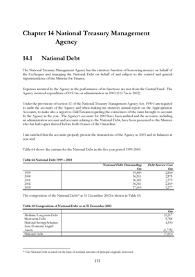 2003 Annual Report, Chapter 14 National Treasury Management Agency thumbnail