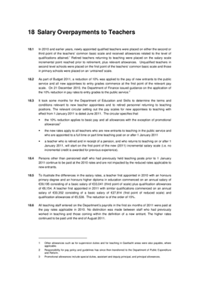 2011 Annual Report, Chapter 18: Salary Overpayments to Teachers thumbnail