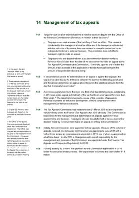 2019 Annual Report Chapter 14, Management of tax appeals thumbnail