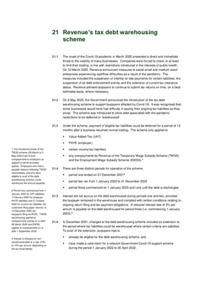 21. Revenues tax debt warehousing scheme thumbnail