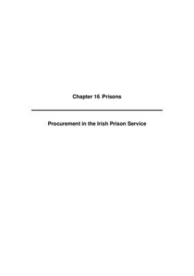 2008 Annual Report, Chapter 16 Prisons Procurement in the Irish Prison Service thumbnail