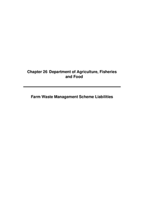 2008 Annual Report, Chapter 26 Department of Agriculture, Fisheries and Food Farm Waste thumbnail